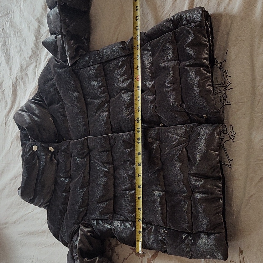 Herno Down/ Feather Fill, Ladies  Shimmering Tan/Silver Puffer Jacket/ Size 40. - Picture 15 of 17